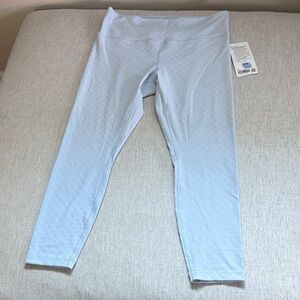 Lululemon 3D Jacquard Diamond Wunder Train Light Blue Leggings